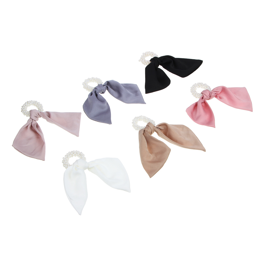 BERIOTTI Резинка для волос с декором, полиэстер, пластик, 6х20см, 6 цветов BERIOTTI Резинка для волос с декором, полиэстер, пластик, 6х20см, 6 цветов