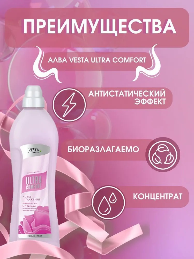 Vesta Кондиционер для белья Легкое глажение 1л