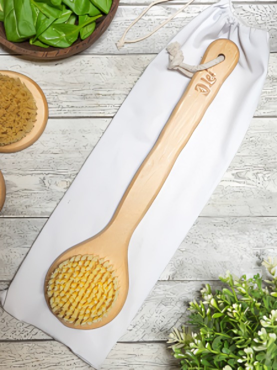 Массажная щетка для сухого массажа, иск.щетина с покрытием 631000