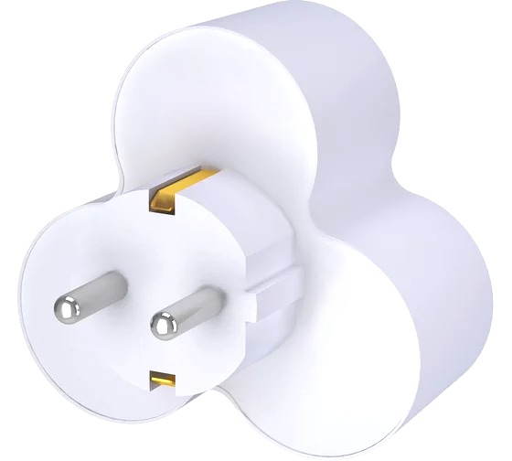 Разветвитель электрический (тройник) "Фотон" АМ 16-3Е 16А с заземлением