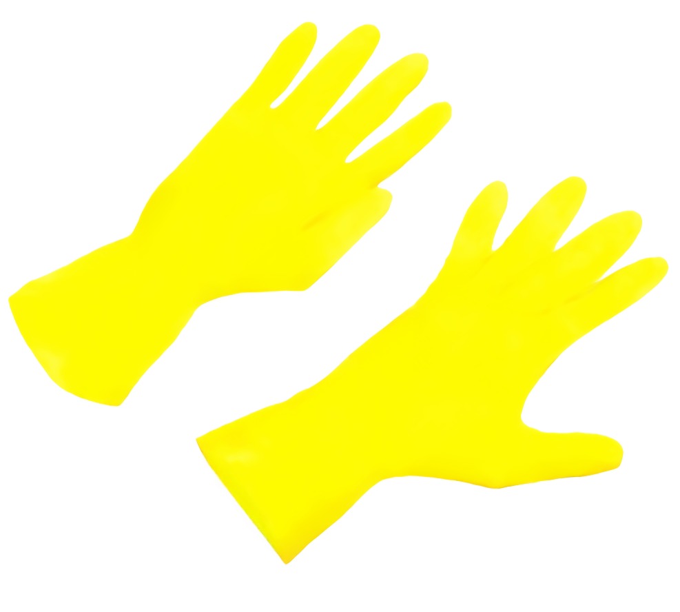 Перчатки резиновые Clear Line универсальные с хб напылением Выгодно  (S)