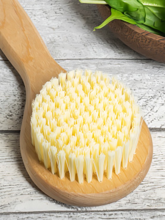 Массажная щетка для сухого массажа, иск.щетина с покрытием 631000