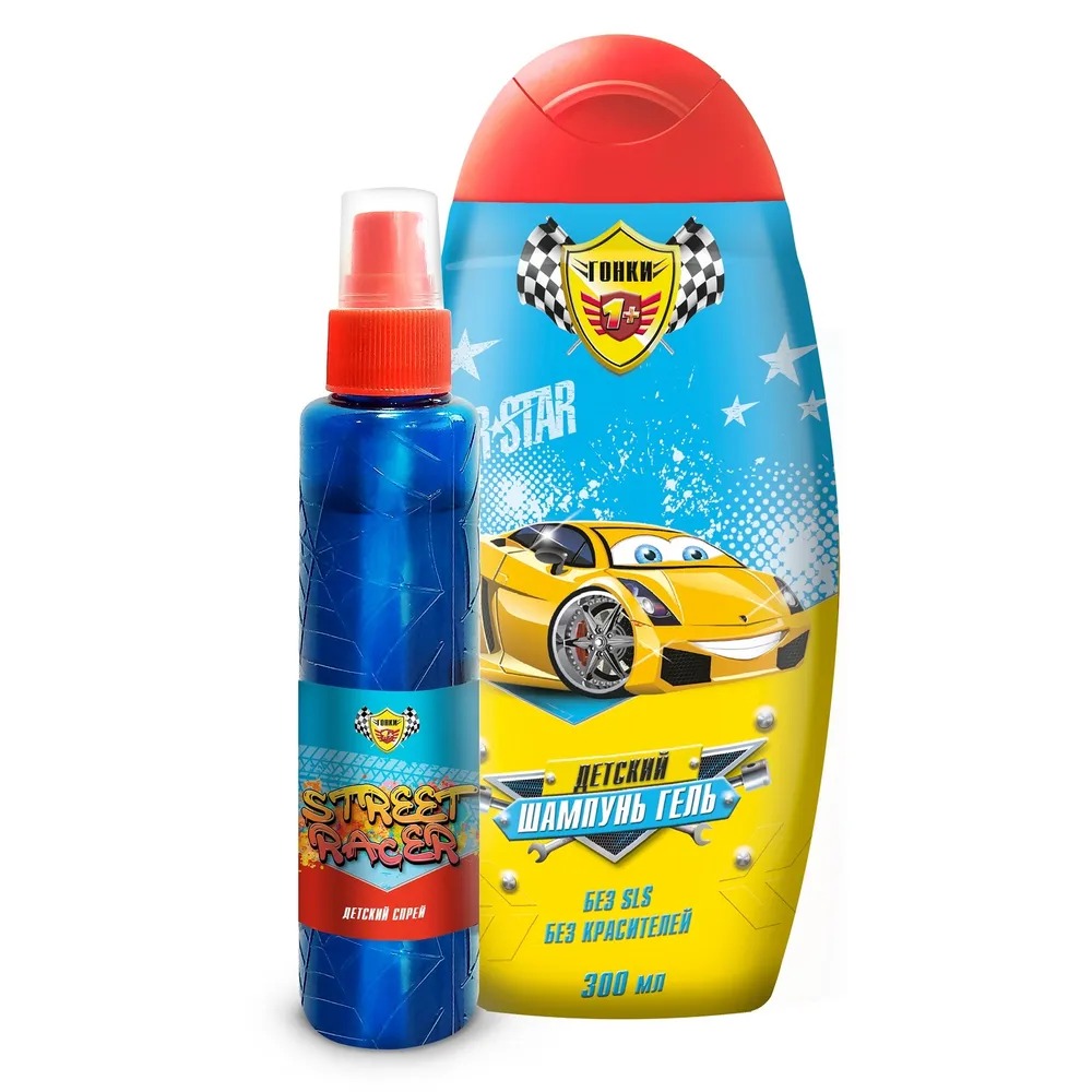 Гонки набор "Турбо Гонщик" (шампунь-гель 300мл+ детский спрей 75мл) 94224