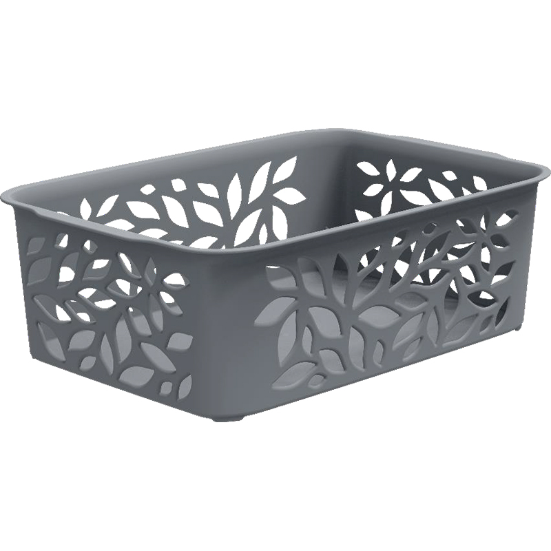 Корзина"Leaves" 1,2л серый С44601