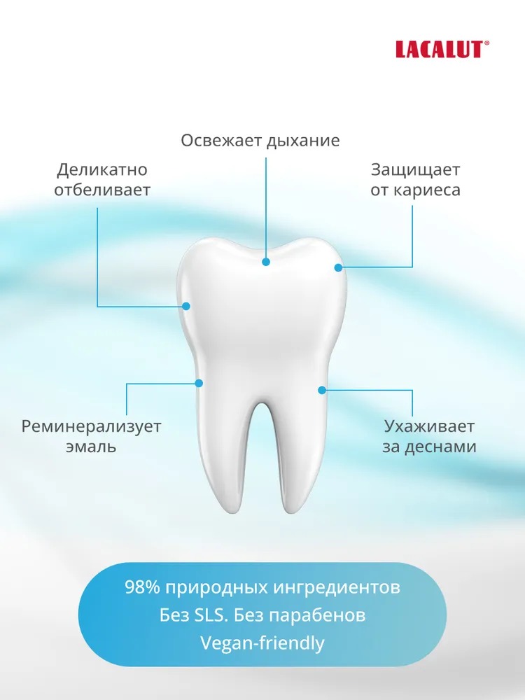 Лакалют зубная паста Calcium pure 75мл