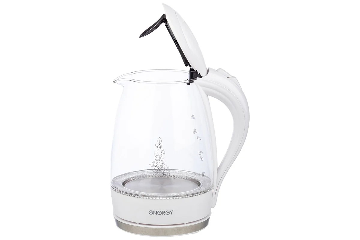 Чайник электрический Energy E-262 белый 1,7л стекло/пластик164104