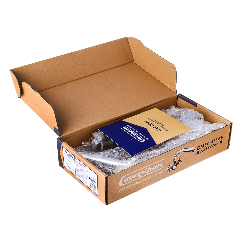 СоюзКран Смеситель д/кухни поворотный излив SK01-G208