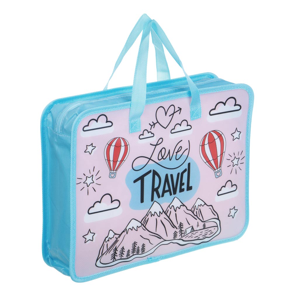 ТРЕВЕЛ Папка для тетрадей для A4 молния сверху