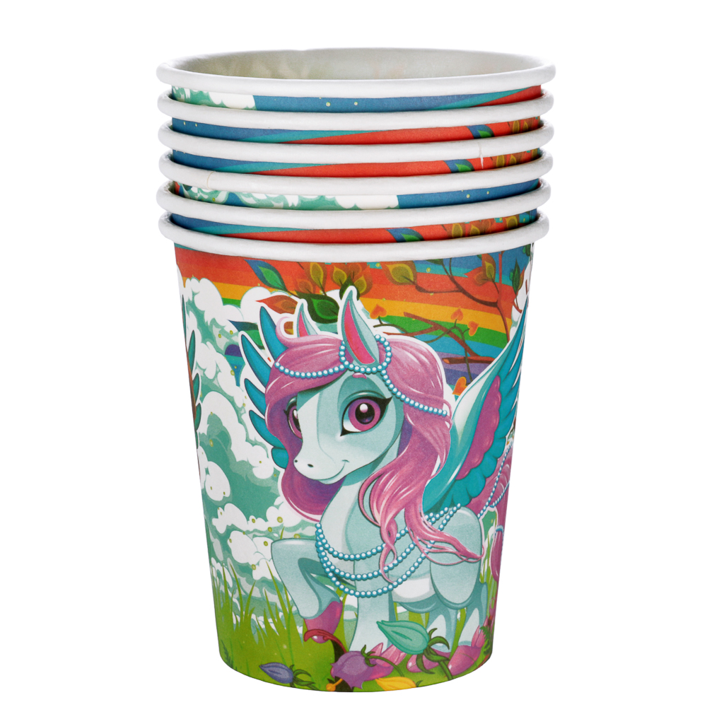 Набор бумажных стаканов 6шт 200мл