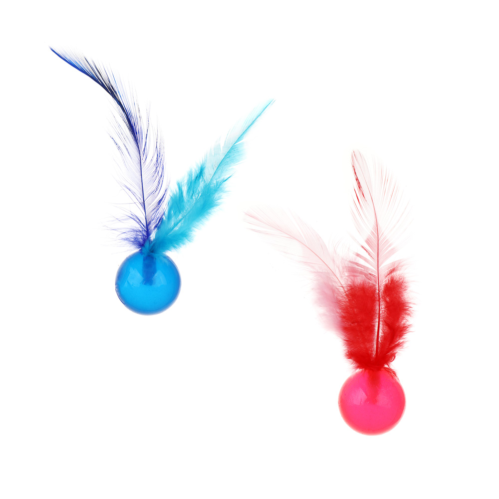 VETTA Игрушка для домашних животных, ТПР, перья 2,5см