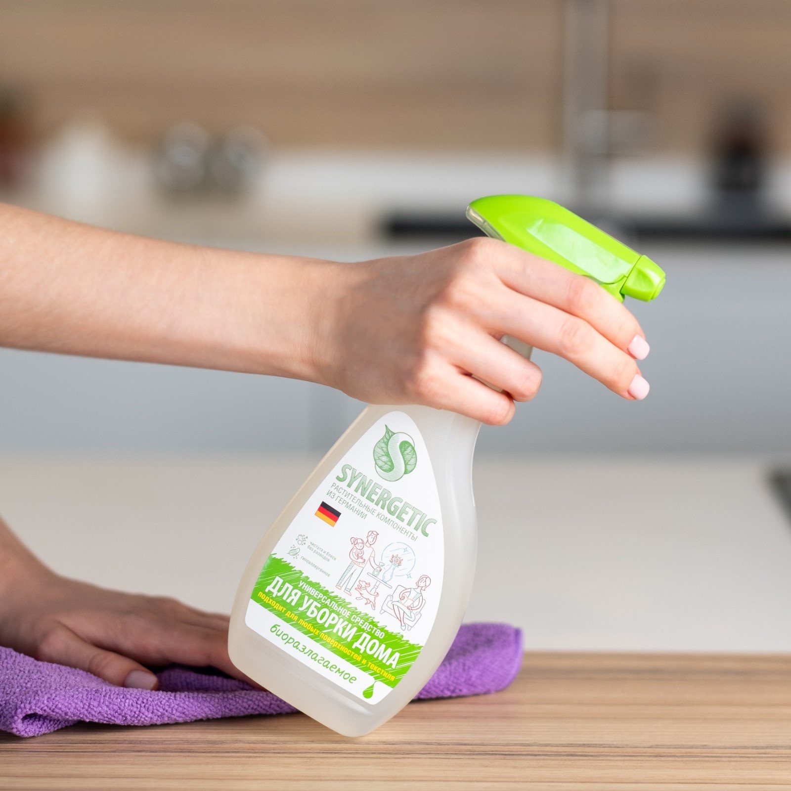 SN Средство биоразлагаемое универсальное чистящее для уборки дома,любых повер.и текстиля 0,5 л