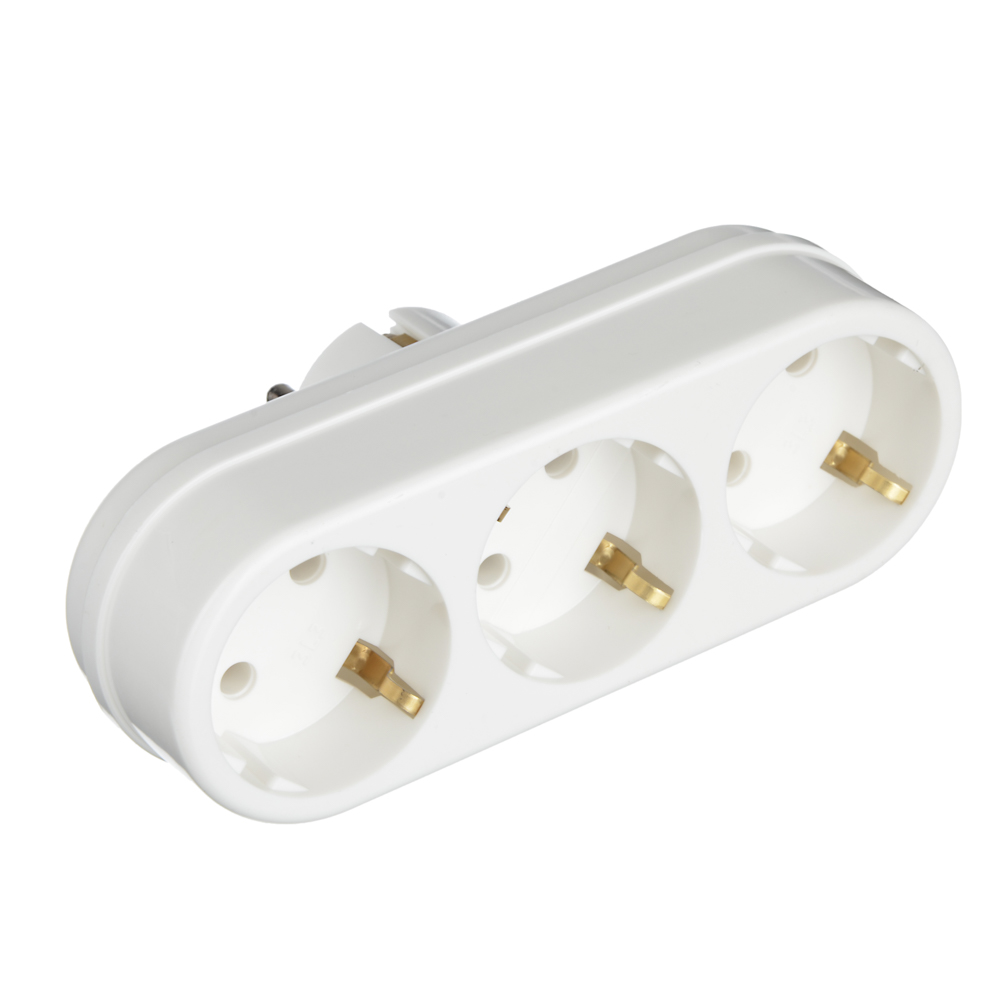 TOKER Разветвитель 3 гнезда с заземлением 250В