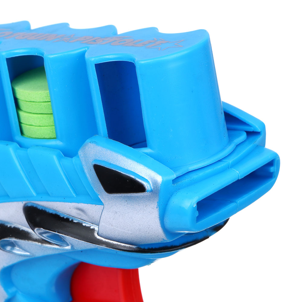 ИГРОЛЕНД Пистолет "Дискострел", стреляет мягкими дисками, РР, 18,5*4*20,5 см, 3 цвета