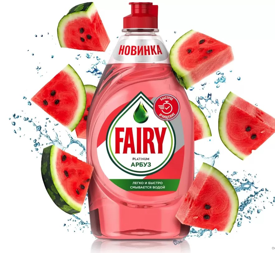 Фэйри Platinum для мытья посуды Арбуз 430мл