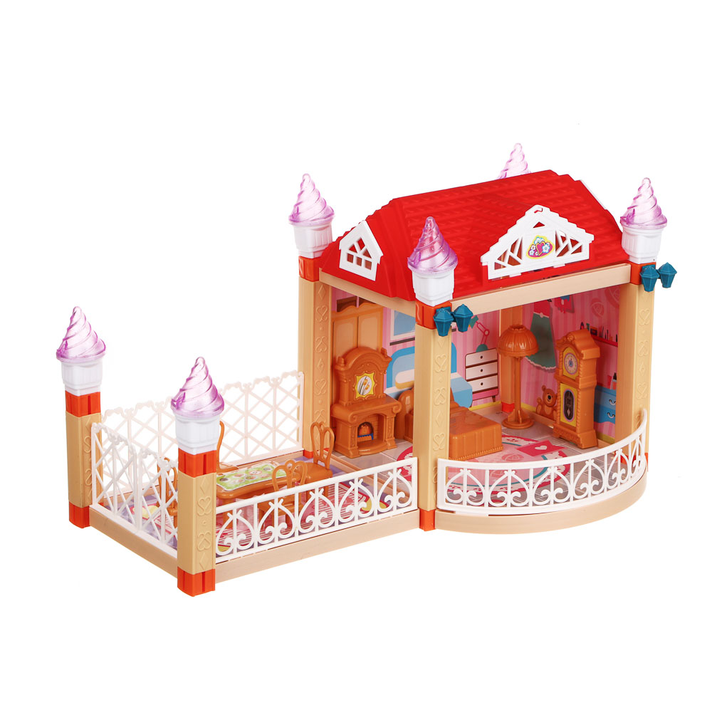 ИГРОЛЕНД Дом для куклы, пластик, РР, 59 пр., 35х6,8х22,5см