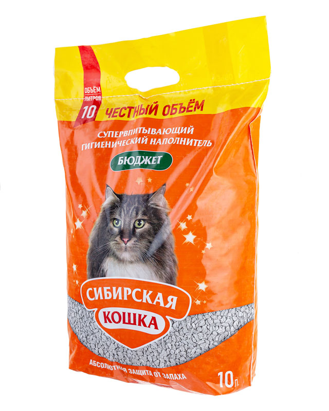 Сибирская кошка Наполнитель Бюджет 10л