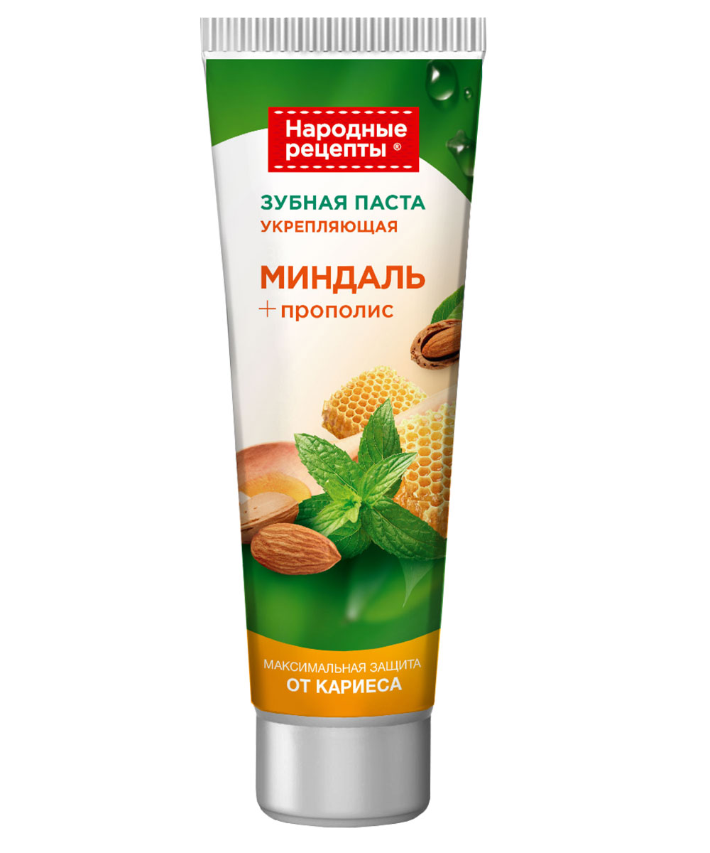 Зубная паста Укрепляющая "Народные рецепты" 75мл