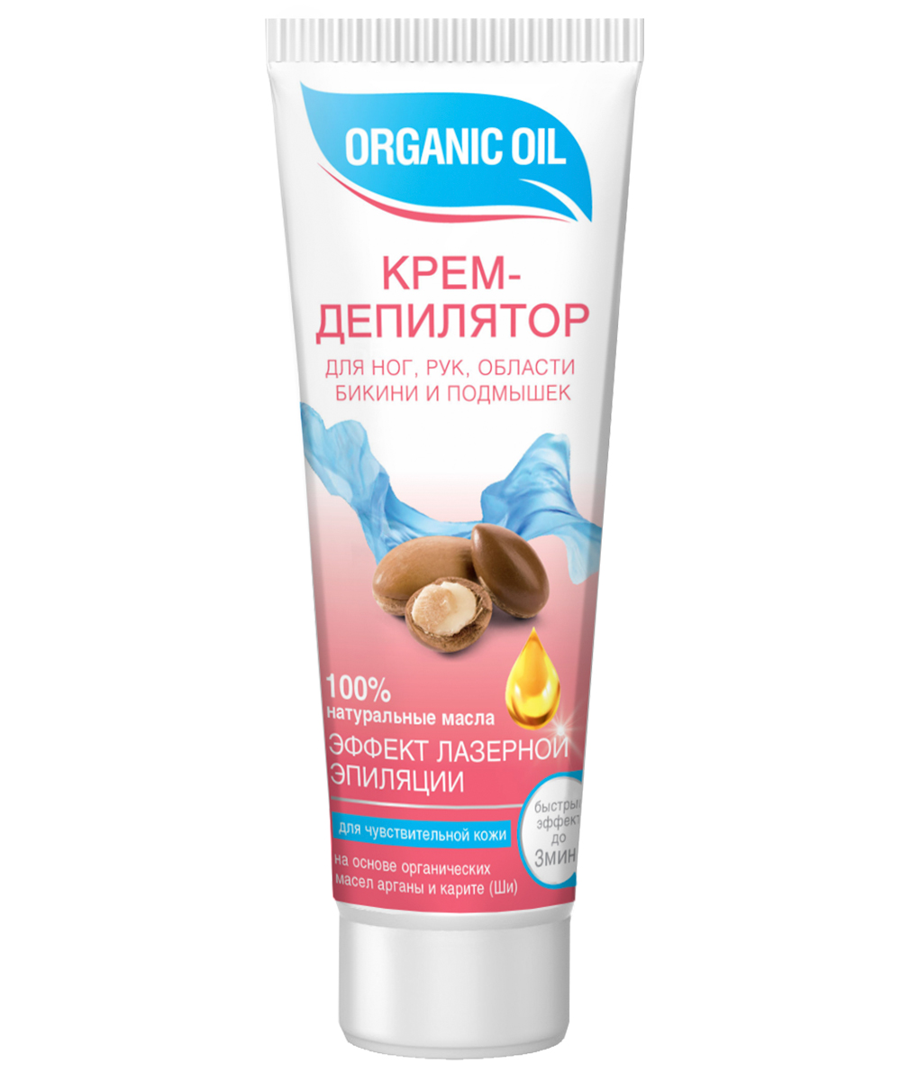 Organic Oil Крем-депилятор для ног,рук,области бикини и подмышек д/чувст/кожи 100мл