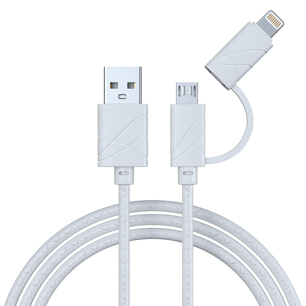 FORZAКабель для зарядки 2в1 iP/Micro USB 1м