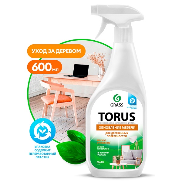 Полироль для деревянной поверхности Torus 600мл триггер