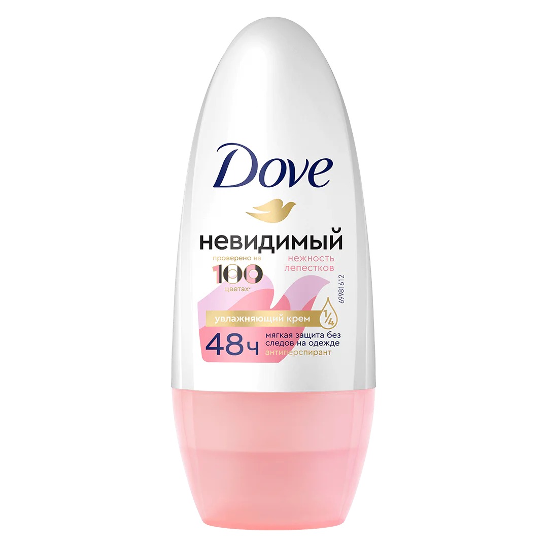 Dove антиперспирант ролик Невидимый нежность лепестков 50мл