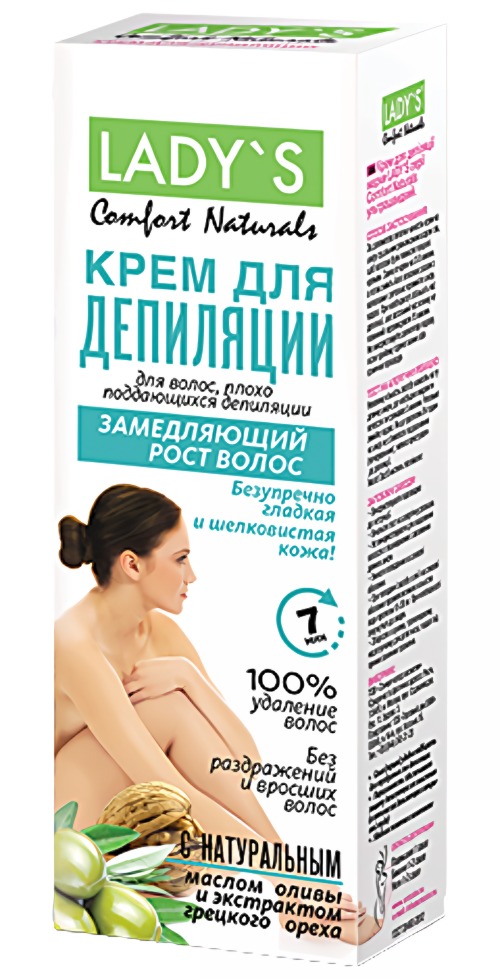 Lady's Крем д/депиляции Comfort Naturals Замедляющий рост волос 100мл
