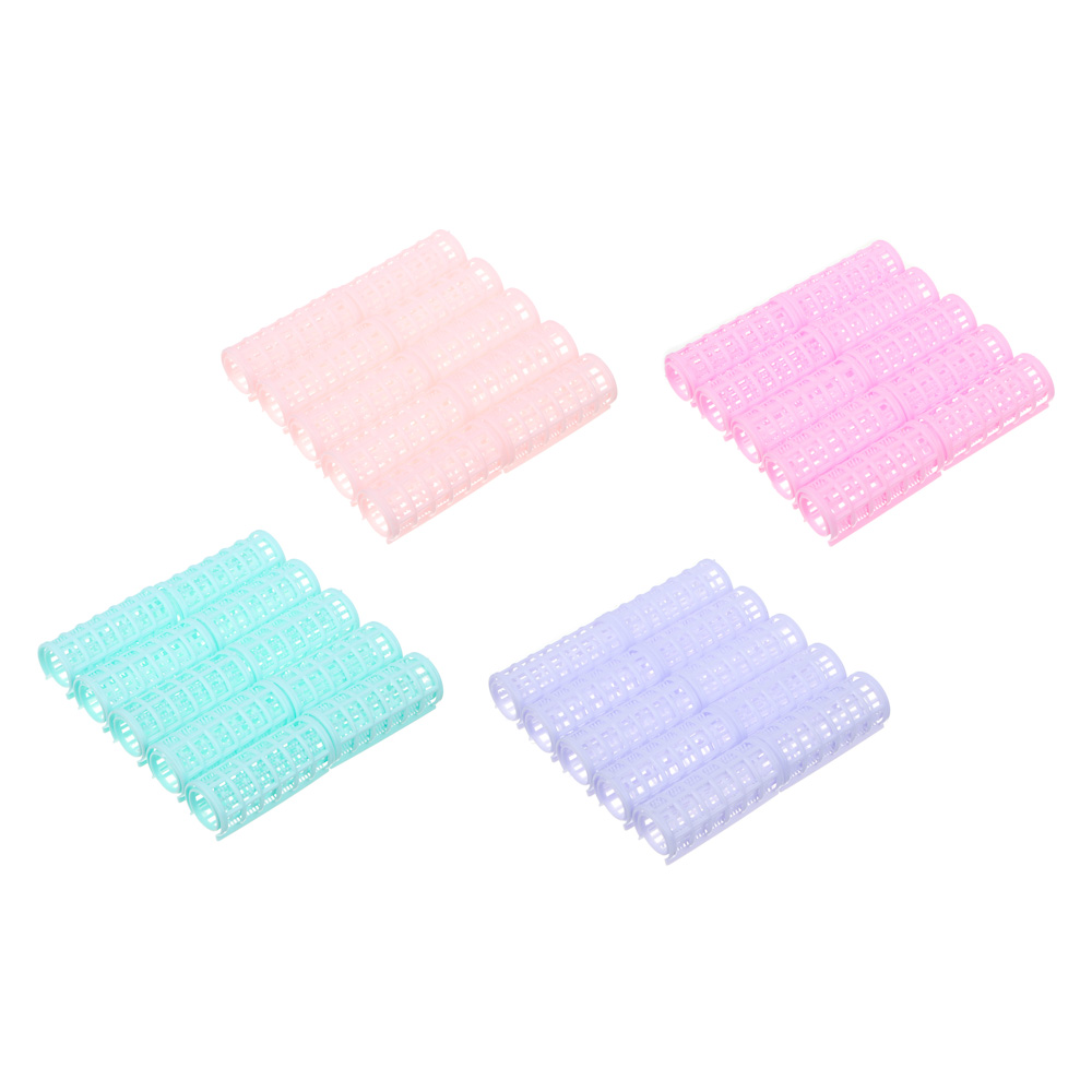 ЮНИLOOK Набор бигуди 10шт, пластик, 6,8х2,5см, 4 цвета, ACS-75