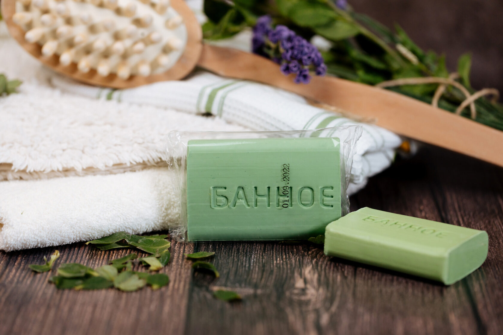 Мыло (Опт-Трейд) туалетное Банное  в проз/уп 200гр