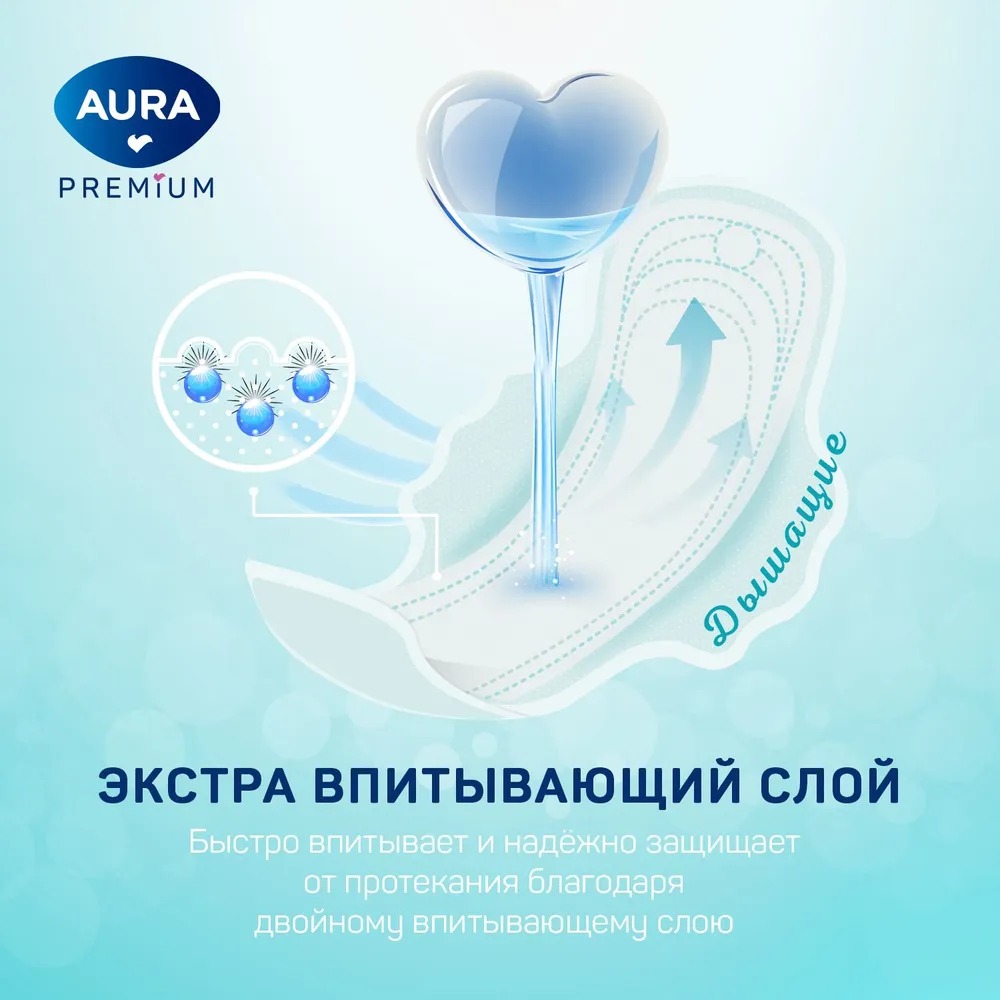 Aura Premium Прокладки женские гигиенические Normal 10шт