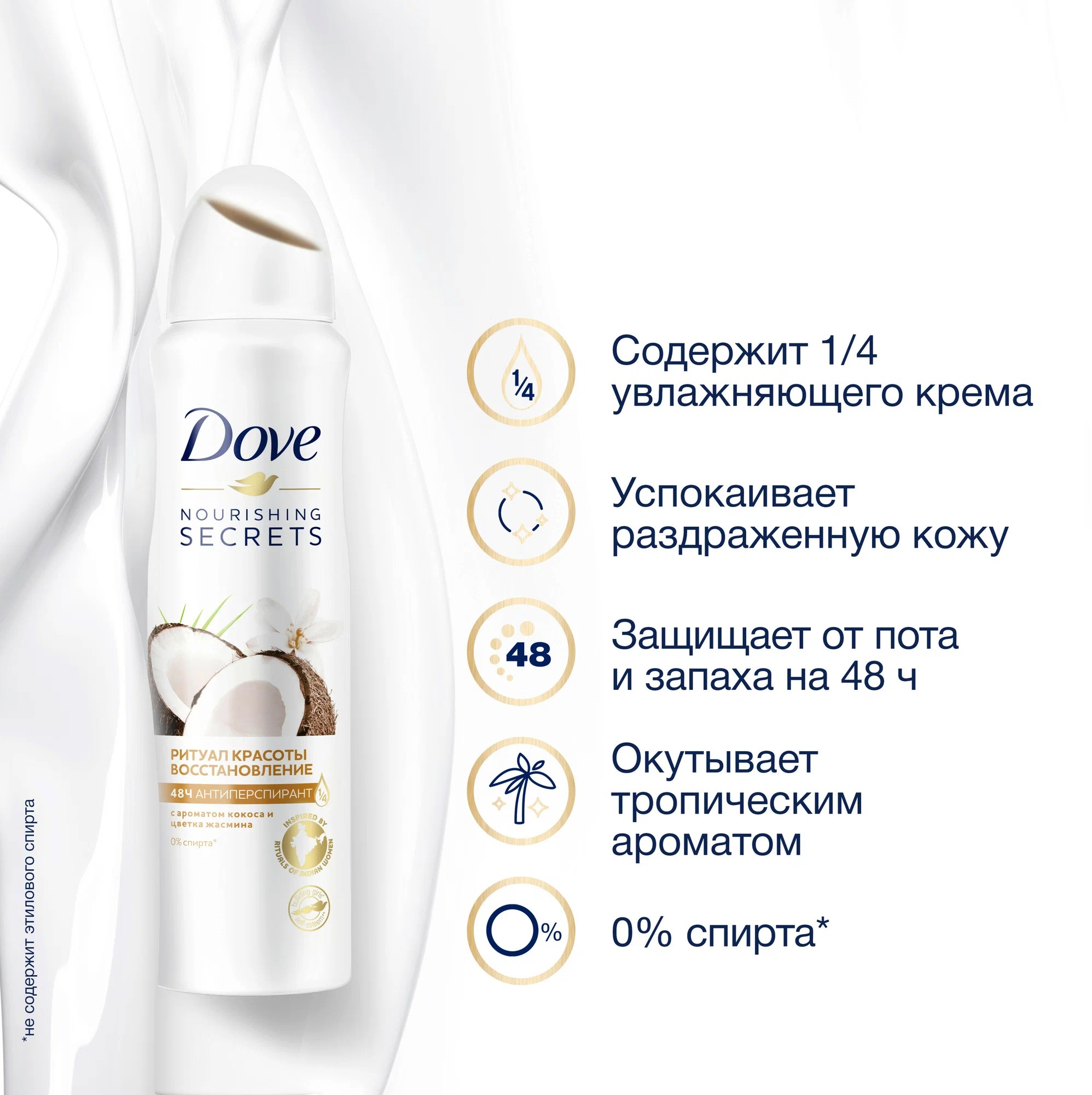 Dove антиперспирант-аэрозоль Ритуал красоты Восстановление 150мл