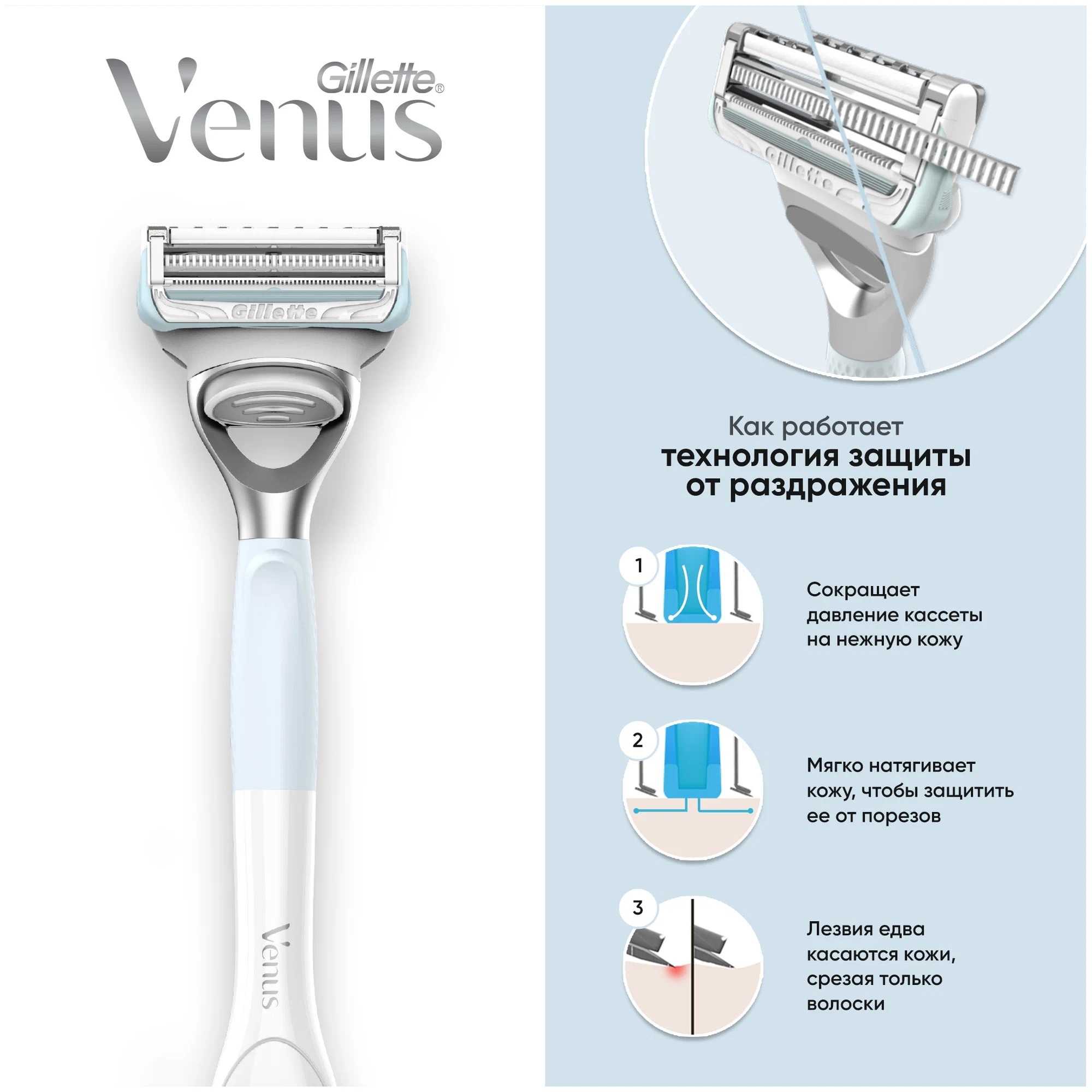 Venus Бритва +Satin Care сменная кассета 1шт