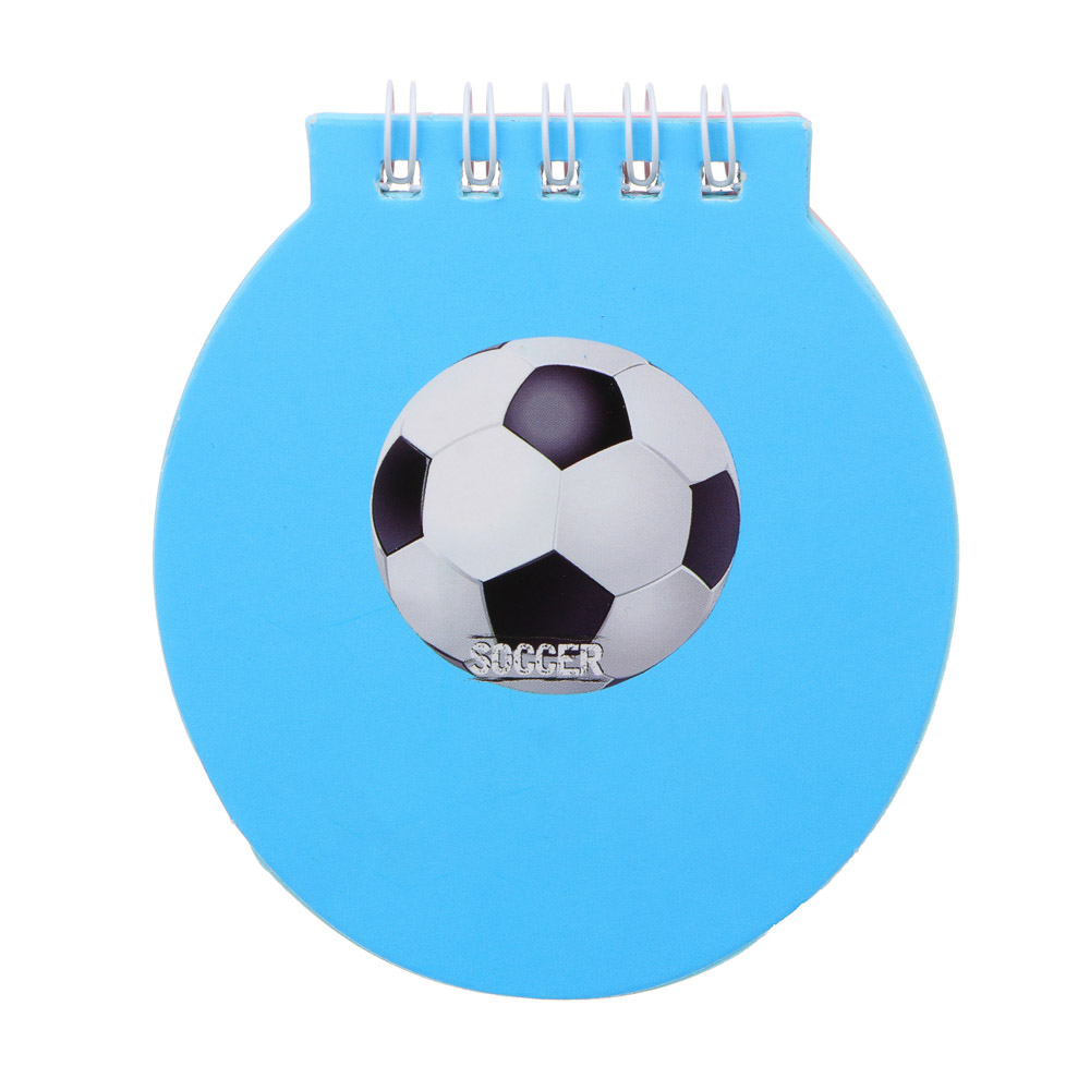 Записная книжка фигурная 40 листов в форме мячей 9,5х8,5см,