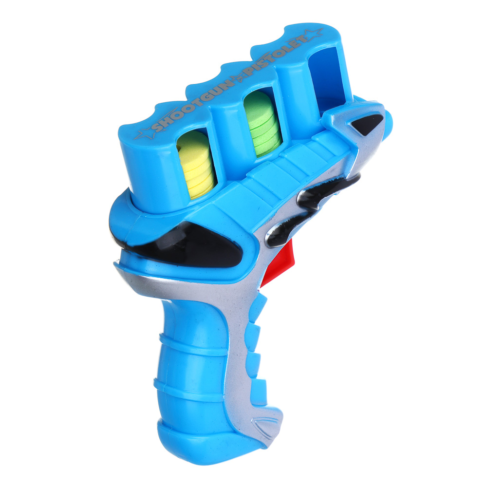 ИГРОЛЕНД Пистолет "Дискострел", стреляет мягкими дисками, РР, 18,5*4*20,5 см, 3 цвета