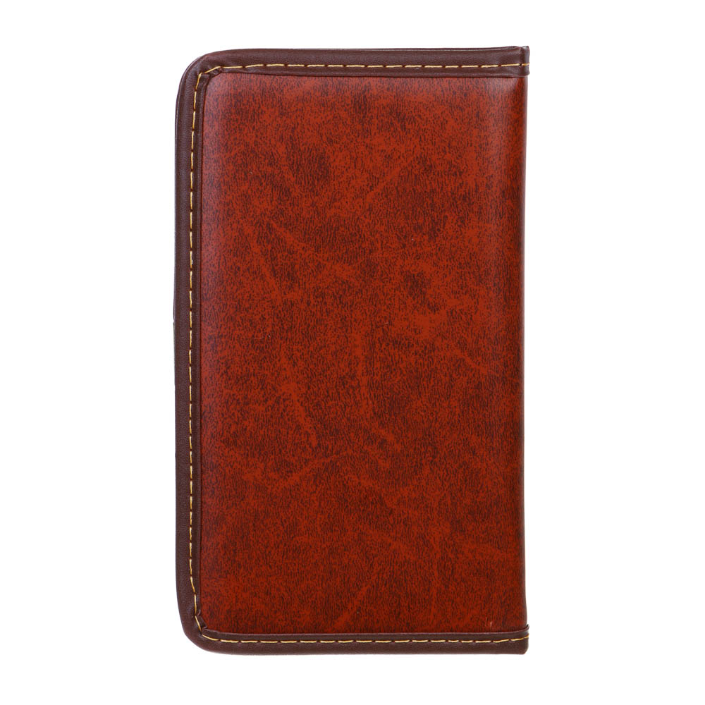 Записная книжка 80 листов твердая обложка из фактурной искусственной кожи 16,5х9,5 см