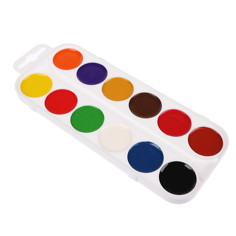 ClipStudio Краски акварельные, 12 цветов, без кисти, в картонной упаковке