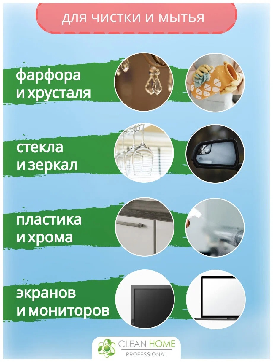 Clean Home средство д/мытья стекол и зеркал 500мл