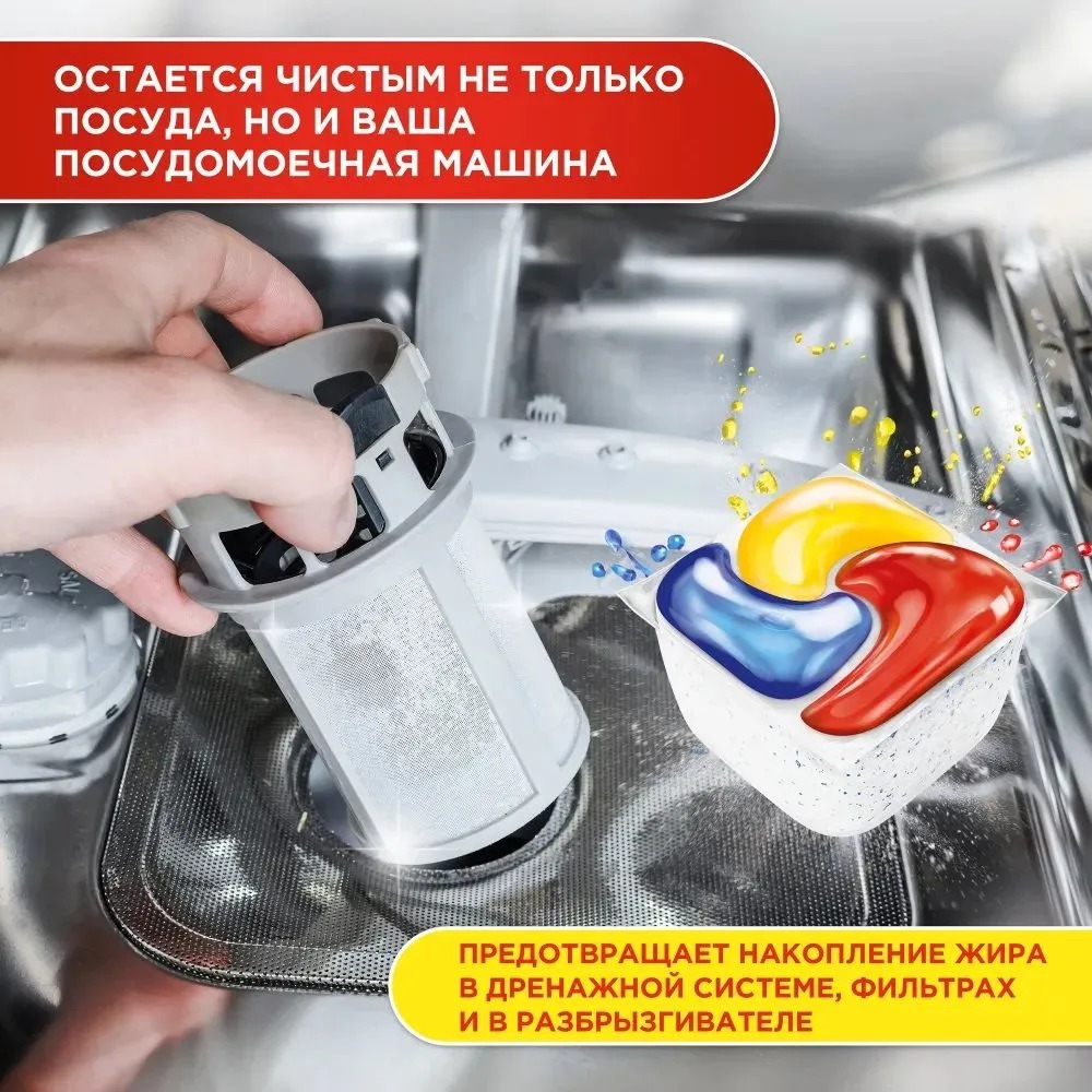 Фэйри Platinum Plus All in 1 Ср-во д/мытья посуды в капсулах д/авто посудомоечных машин Лимон 3шт