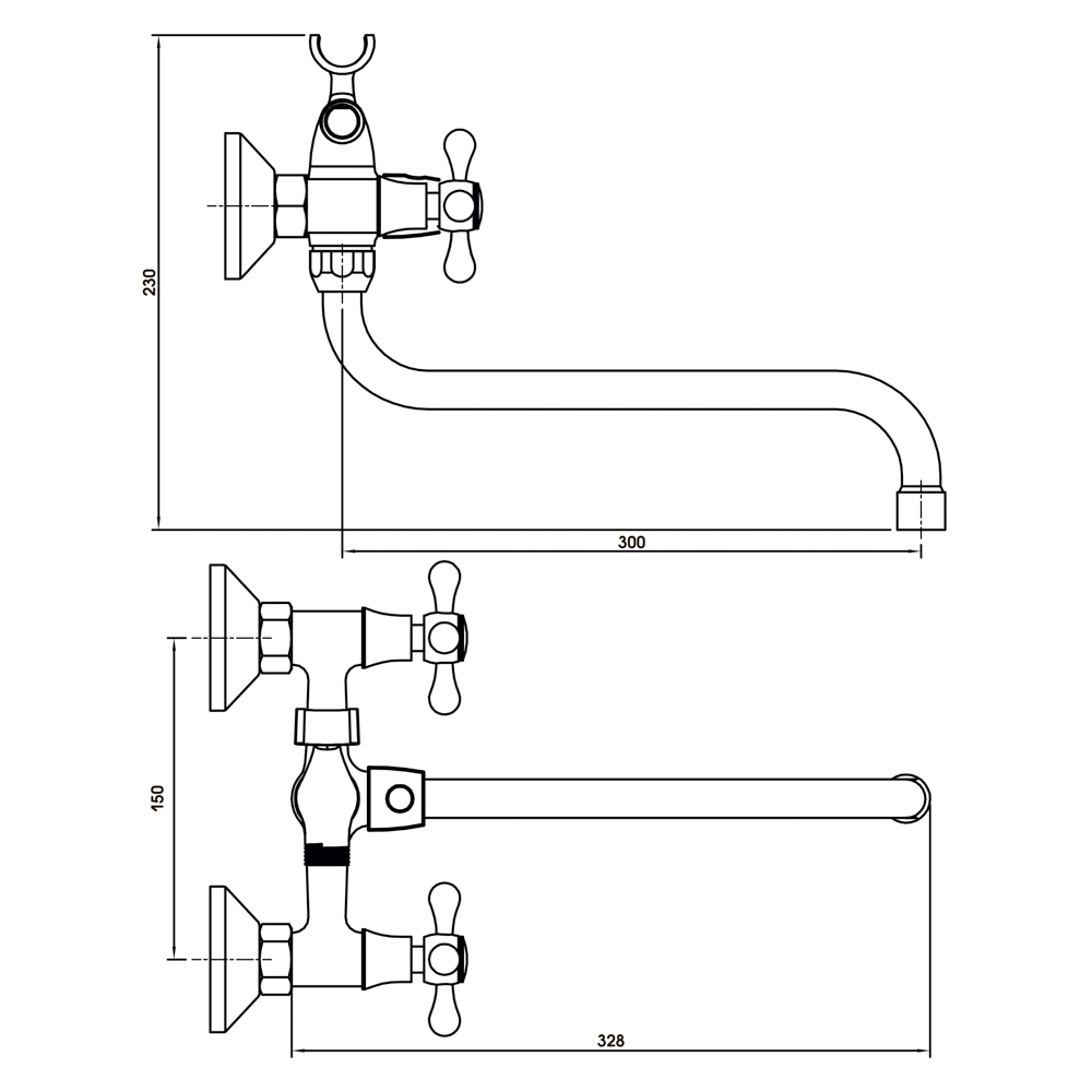 СоюзКран Смеситель д/ванны SK08-S217