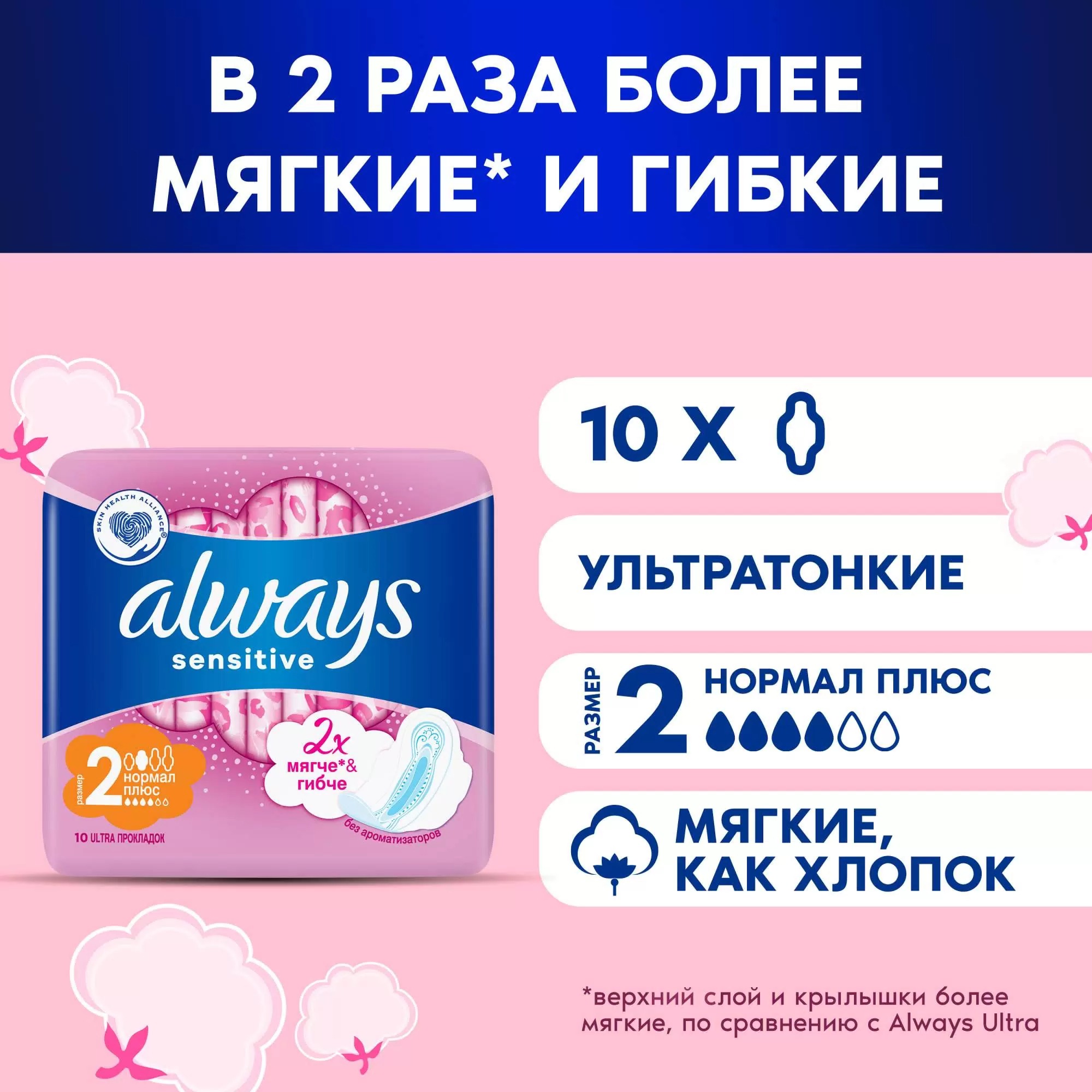 always Ультра нормал плюс сенситив 10 шт