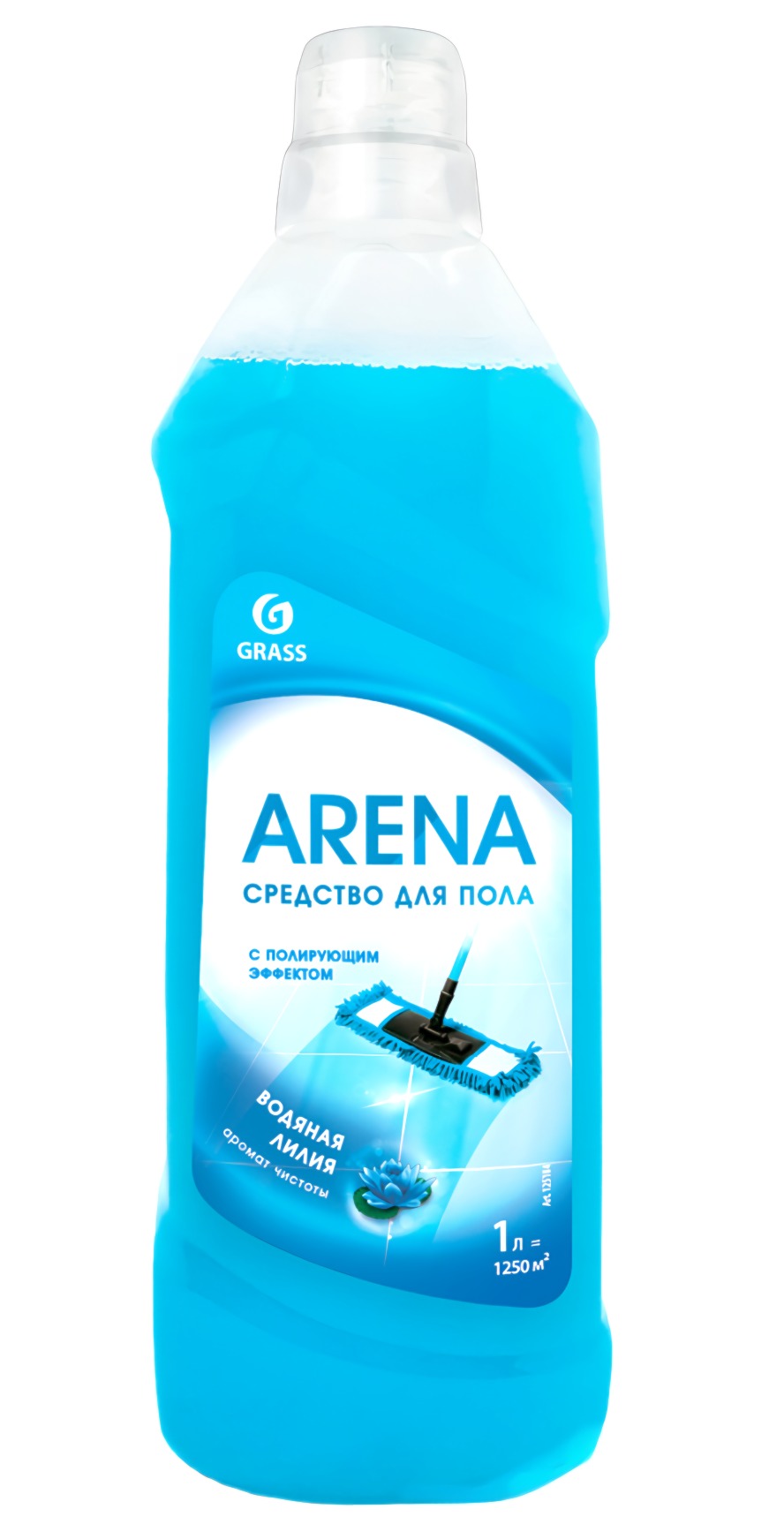 Средство для пола АRENA с полирующим эффектом Цветущий лотос/Водяная лилия 1л