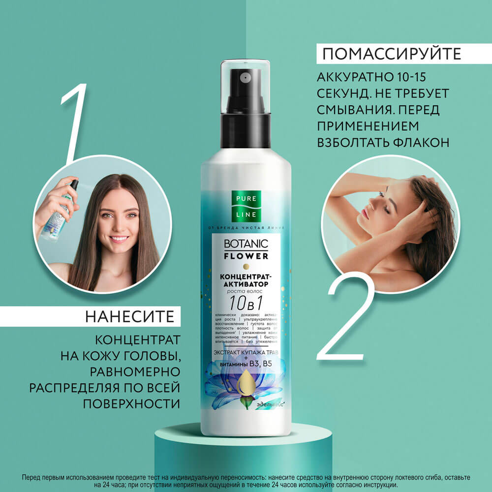 Чистая Линия концентрат-активатор роста волос 160мл