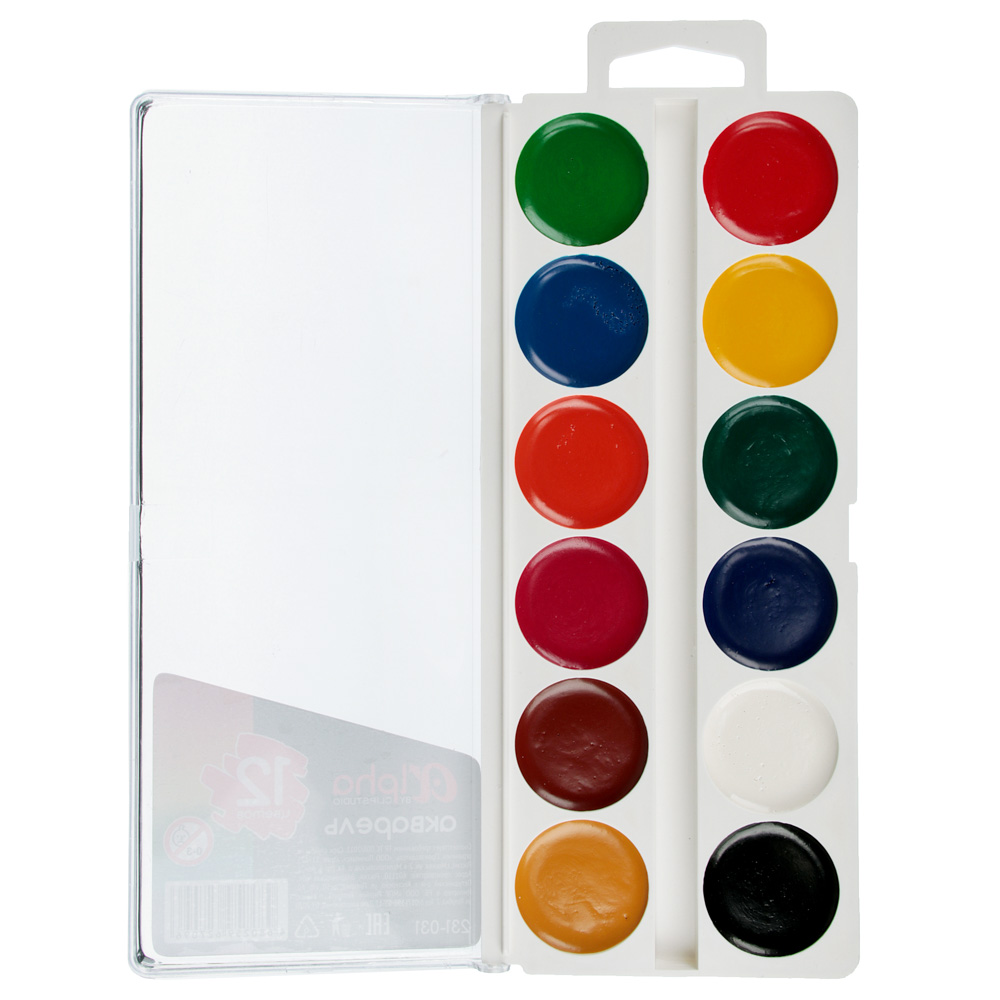 ClipStudio Краски акварельные медовые 12 цветов 