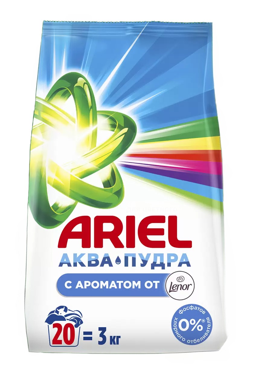 Ариель Автомат порошок 3кг (Ленор эффект воздушная свежесть)