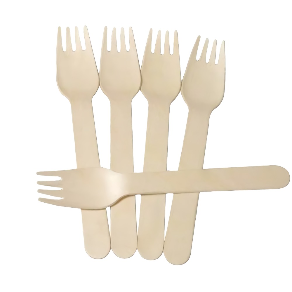 Вилки салатные деревянные "Очень экологичные" 6шт