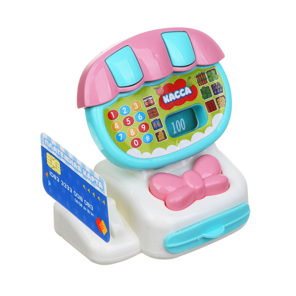 ИГРОЛЕНД Набор игровой "Играем в магазин", касса со сладостями, РР, ABS, 12*5,5*21см