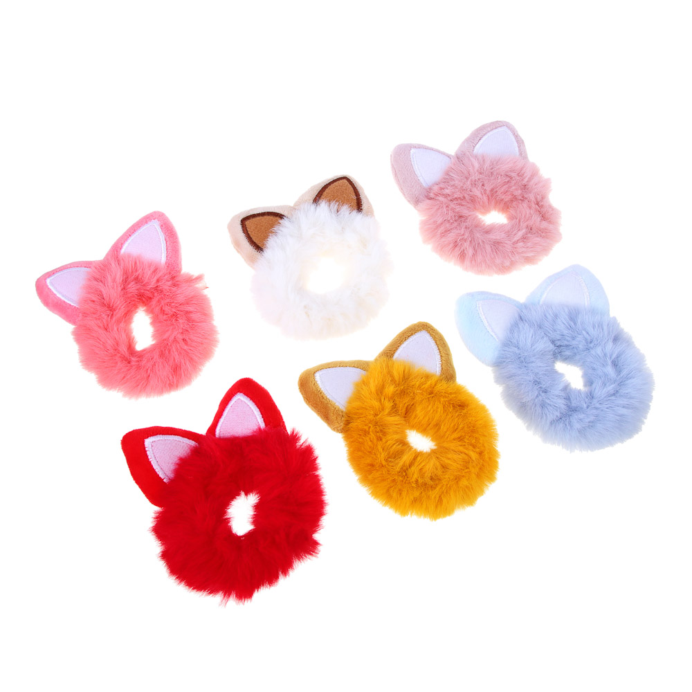 ЮНИLOOK Резинка для волос d7,5см,полиэстер, 6 цветов ACS-114