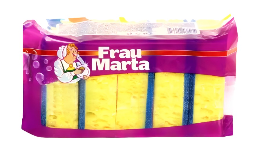 Губки Frau Marta для посуды пенный эффект 5шт
