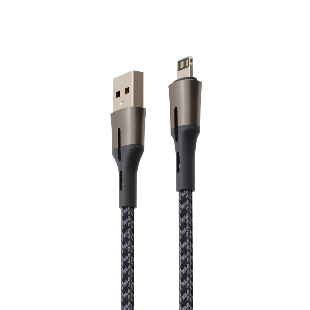 BY Кабель для зарядки Авангард iP, 2м, 2.4А, Быстрая зарядка, черный