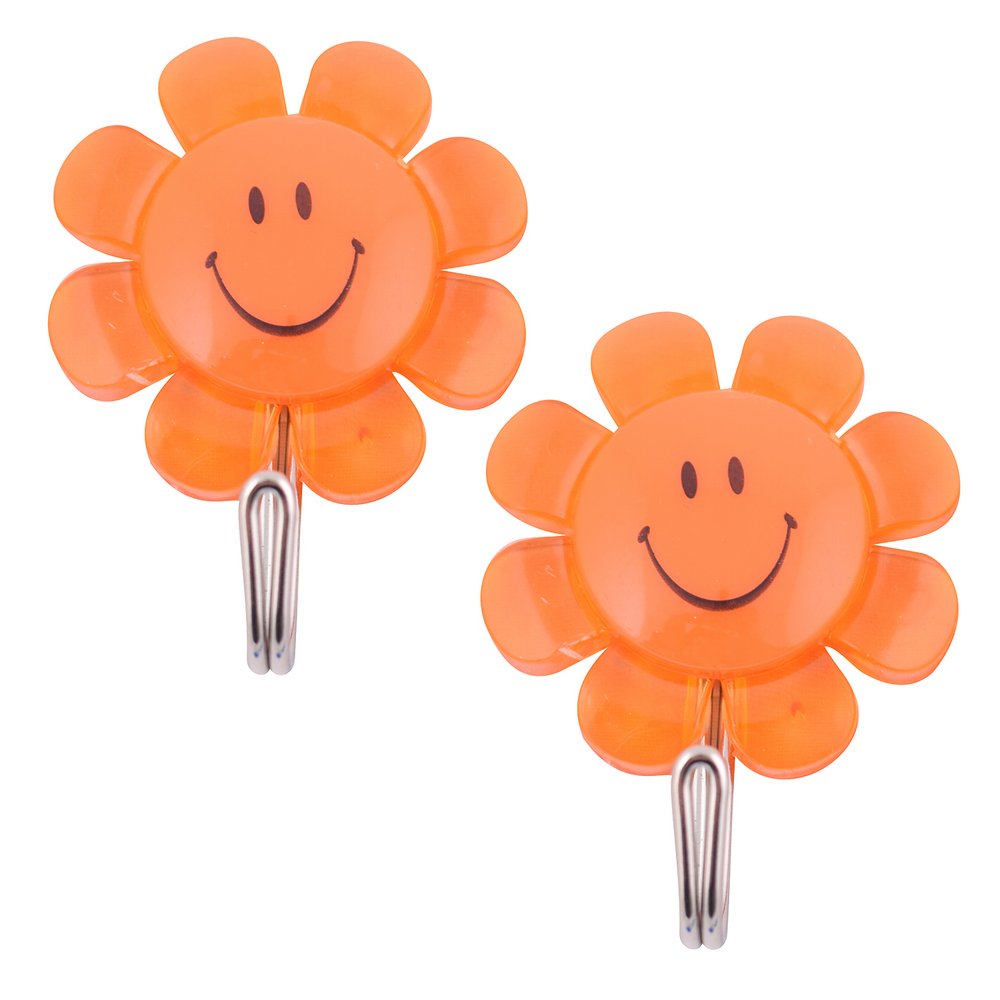 Набор из 2-х крючков "Улыбка с цветком "