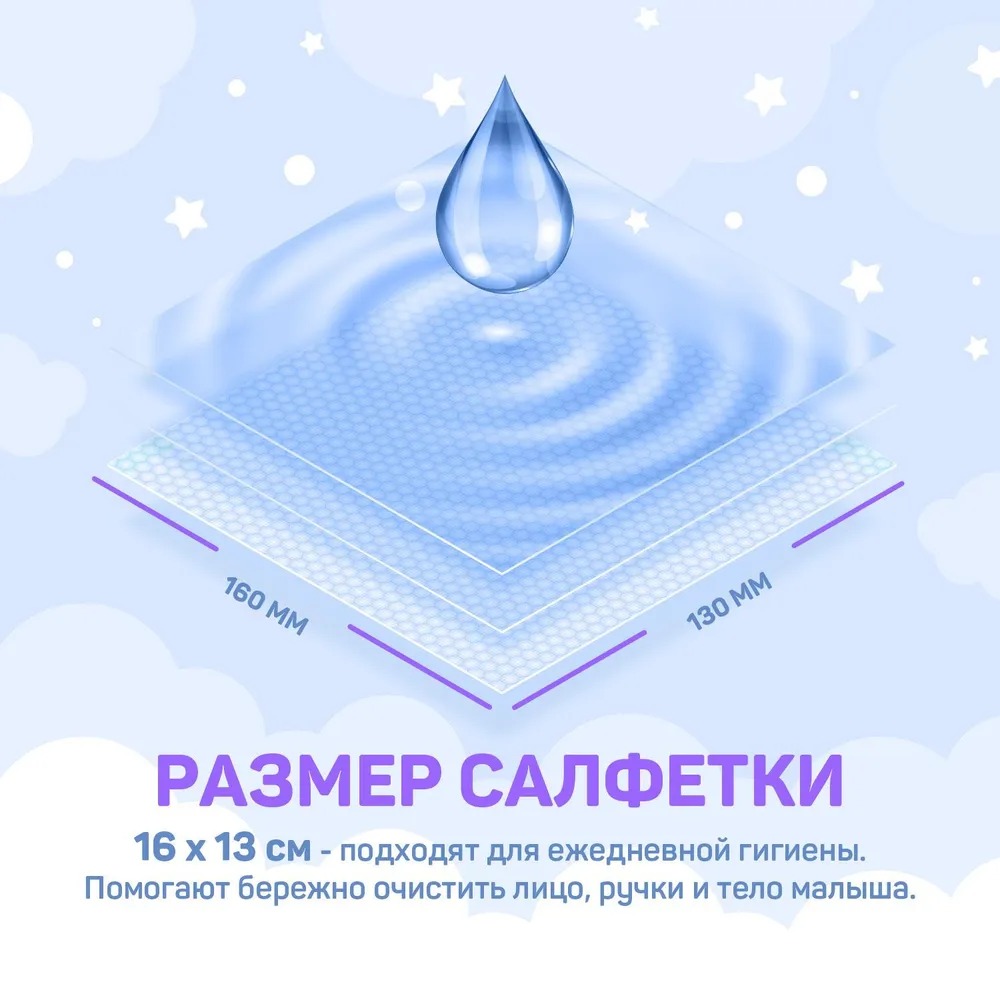 Aura Ultra comfort влажные салфетки для детей Алое+Витамин Е 100 шт